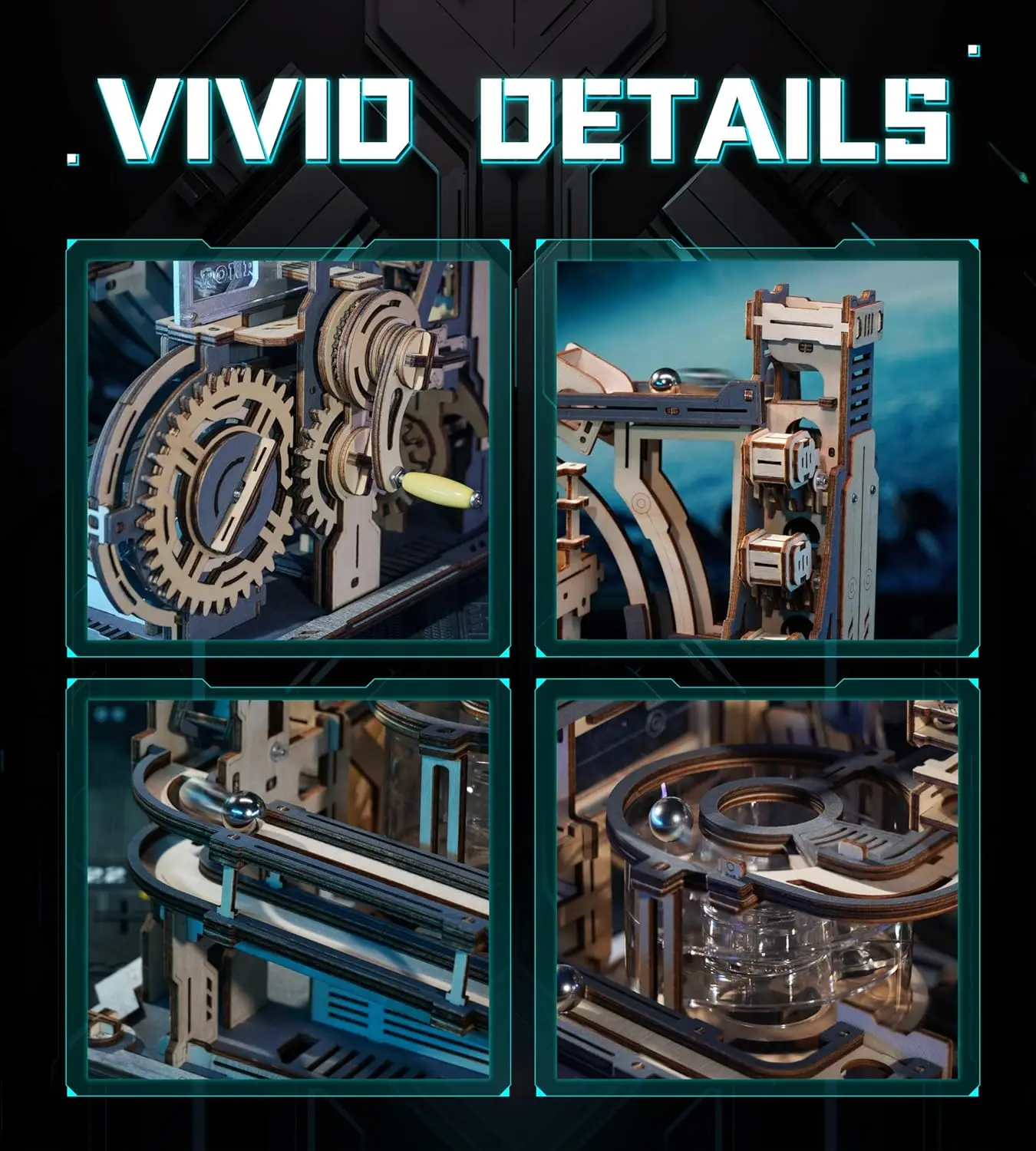 Наборы электрических моделей Robotime Rokr мраморный космопорт 3D пазлы головоломки