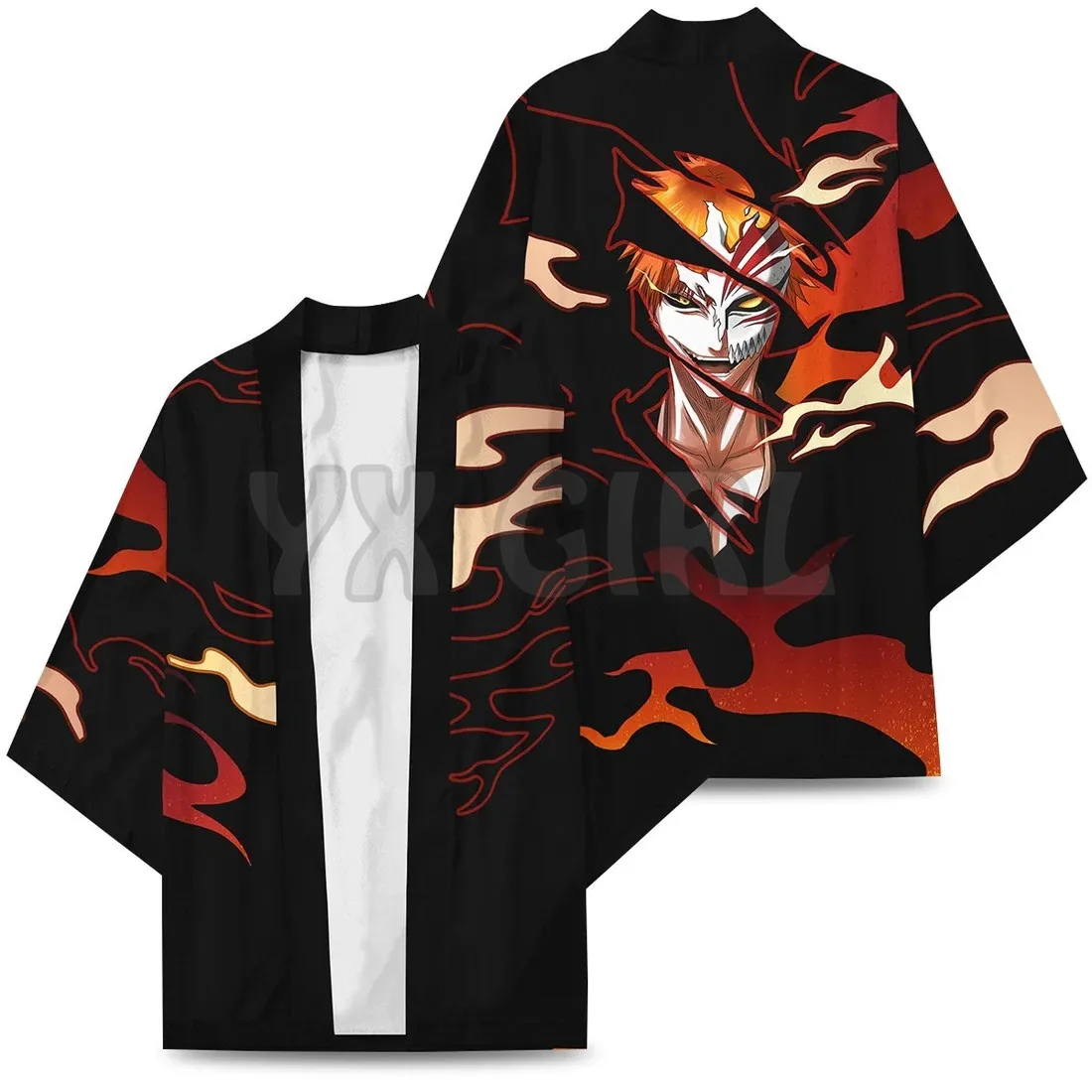 

Bleach Ichigo Mask Kimono 3D Printed Women For Men Kimono Cardigan Cosplay Kawaii Soft Shirt Japan Clothes Unisex Kimono Shirt