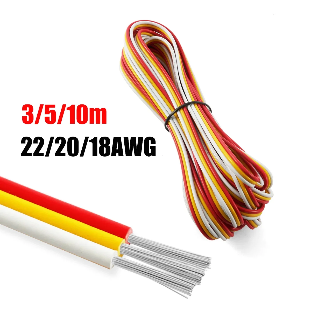 

3-жильный соединительный кабель для светодиодной ленты 3-контактный удлинительный провод для светодиодной ленты Dream Color для WS2812B WS2811 Dream Color SM JST Connector