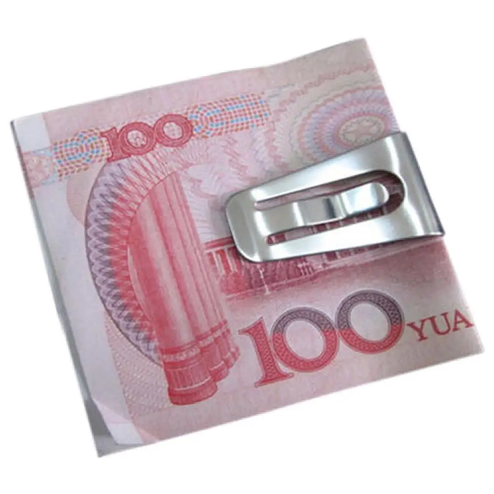 

Stainless Steel Slim Pocket Cash Purse Money Clip Wallet ID Credit Card Holder