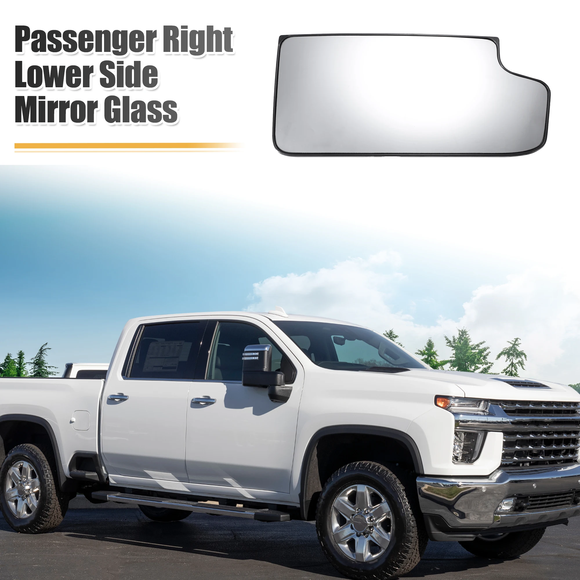 

Uxcell Car Rearview Mirror Glass Replacement with Heat Function Right Side for Chevy Silverado 1500 2014-2017