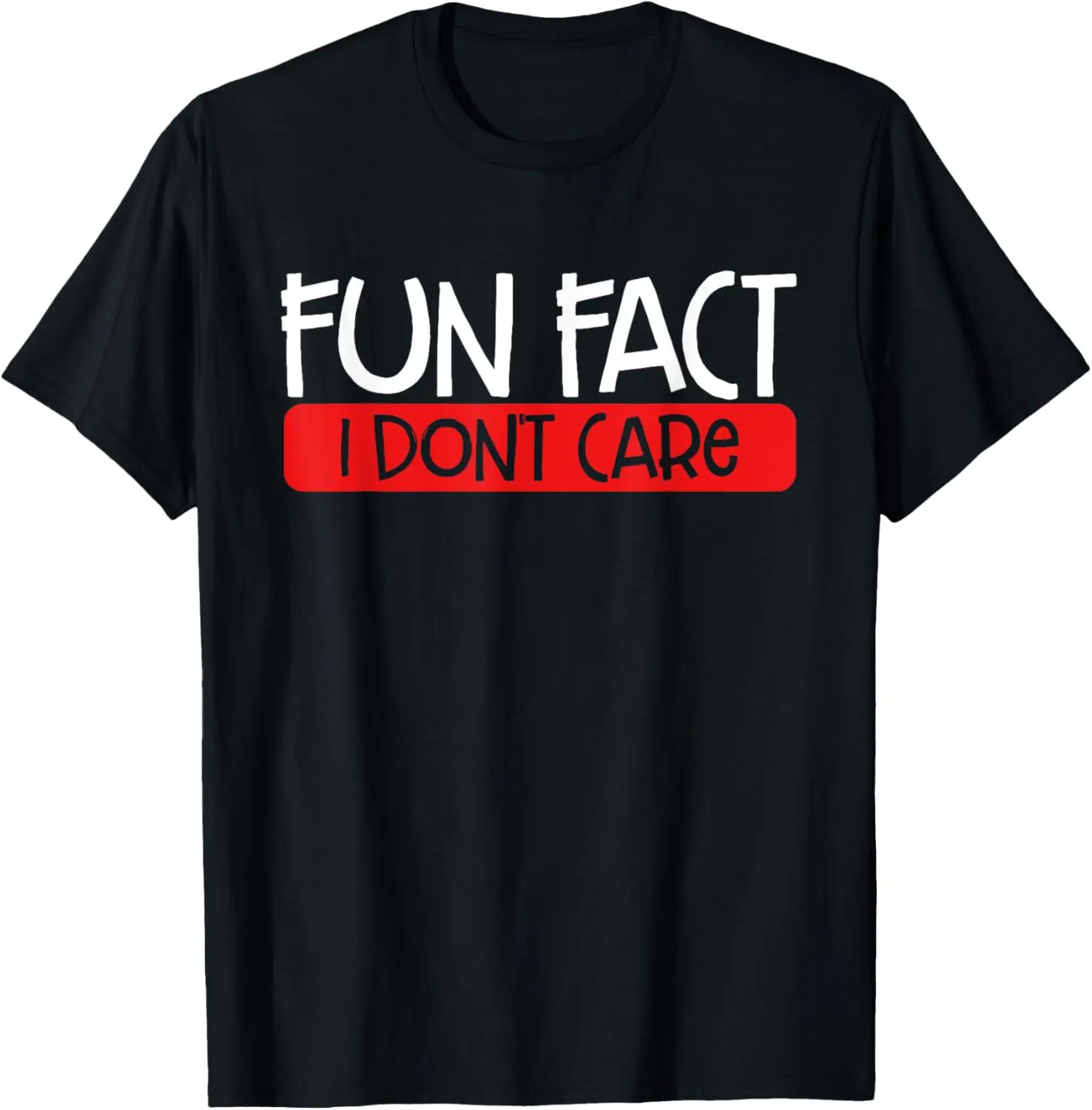 Фото Fun Fact I Don't Care Забавная футболка с саркастической цитатой Веселая сарказм №1