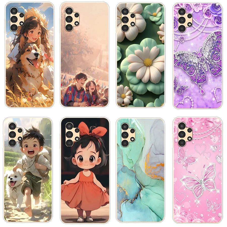 10 чехол для galaxy a13 4G мягкий силиконовый защитный из ТПУ