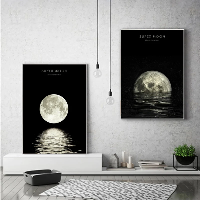 Ноурдика Современная Абстрактная живопись Луна холст дом спальня украшение для