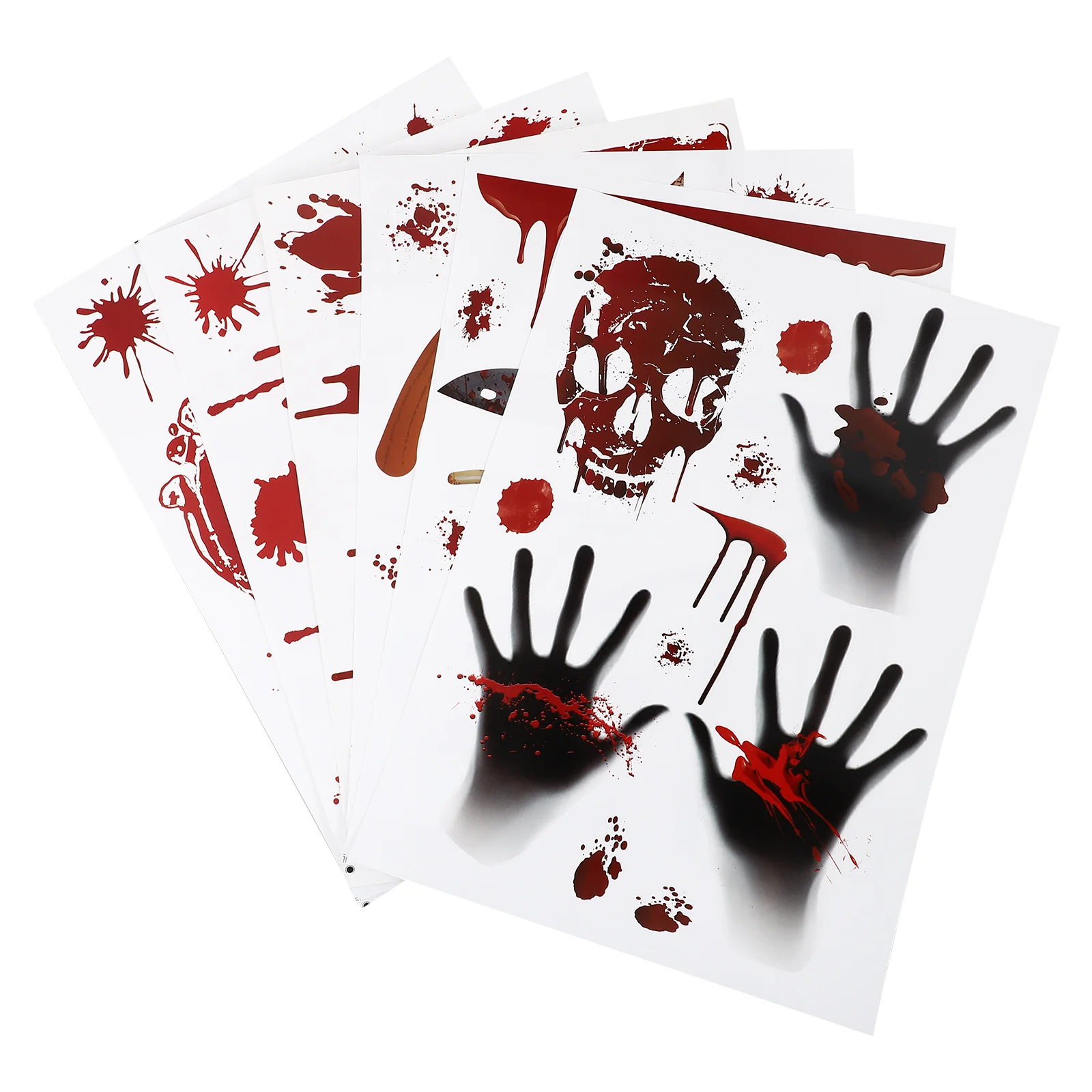 6 листов наклейки на Хэллоуин декор декоративная фестивальная аппликация