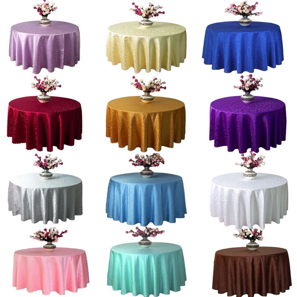 

Table Cloth Round Polyester Wedding Tablecloth Morning Glory Print Elegant Table Clothes for Dining Hotel Restaurant Table Decor