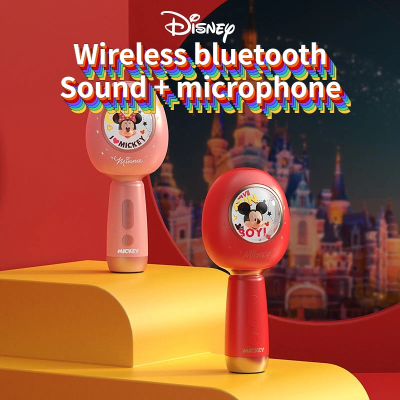 Disney 2022 New Space Capsule Microphone Mouthpiece Audio Integrated Bluetooth Karaoke Mobile TV Subwoofer Soundbar