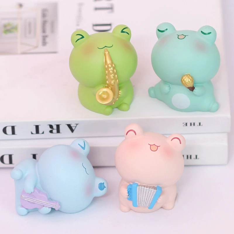 

Mini Resin Ornaments Frog Ornaments Baking Knickknacks Cartoon Animal Sculpture Ornaments Cute Creative Home Decorations Gifts