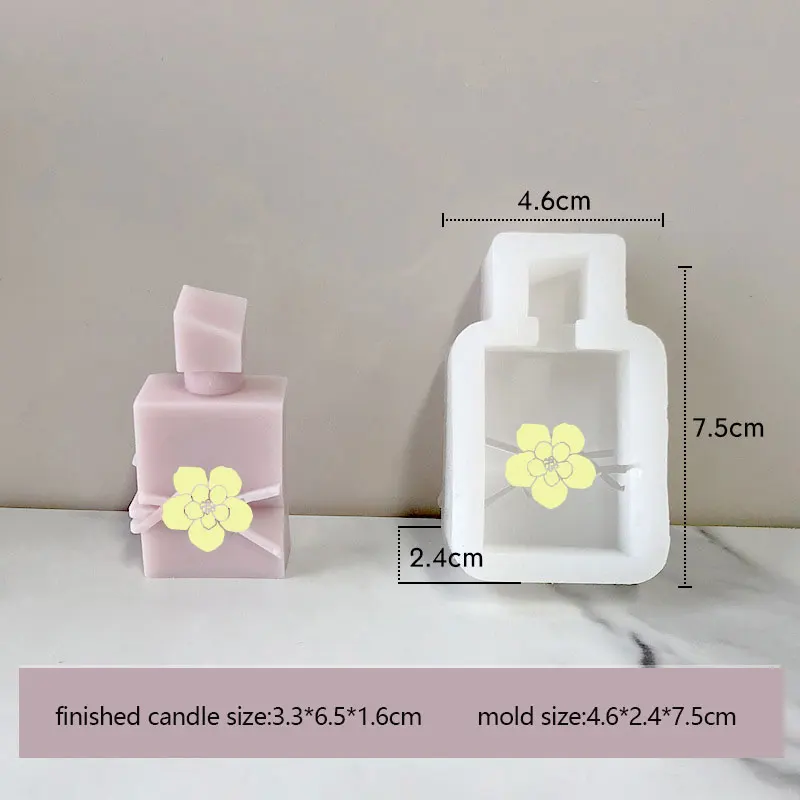Форма для ароматизированных свечей в форме флакона духов силиконовая форма