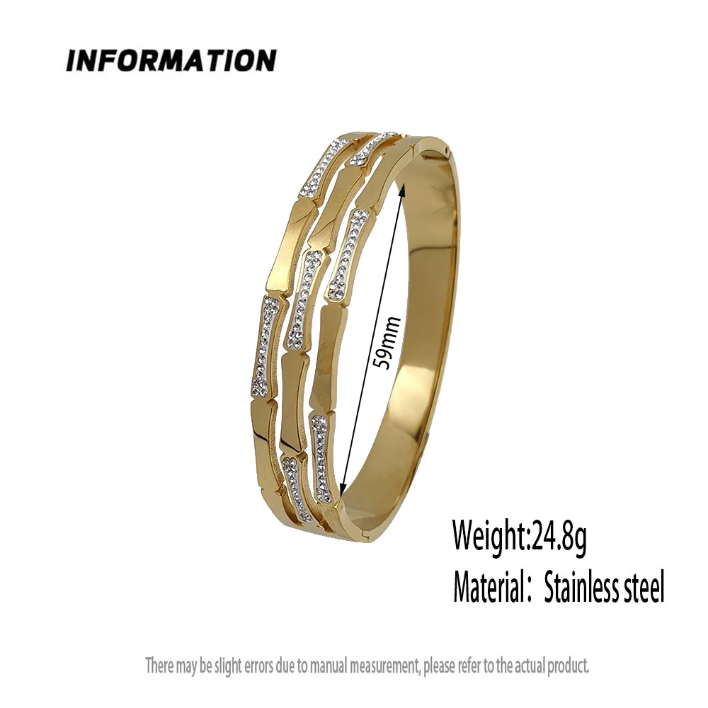 Оригинальный дизайн браслет из нержавеющей стали с золотым покрытием и водяным