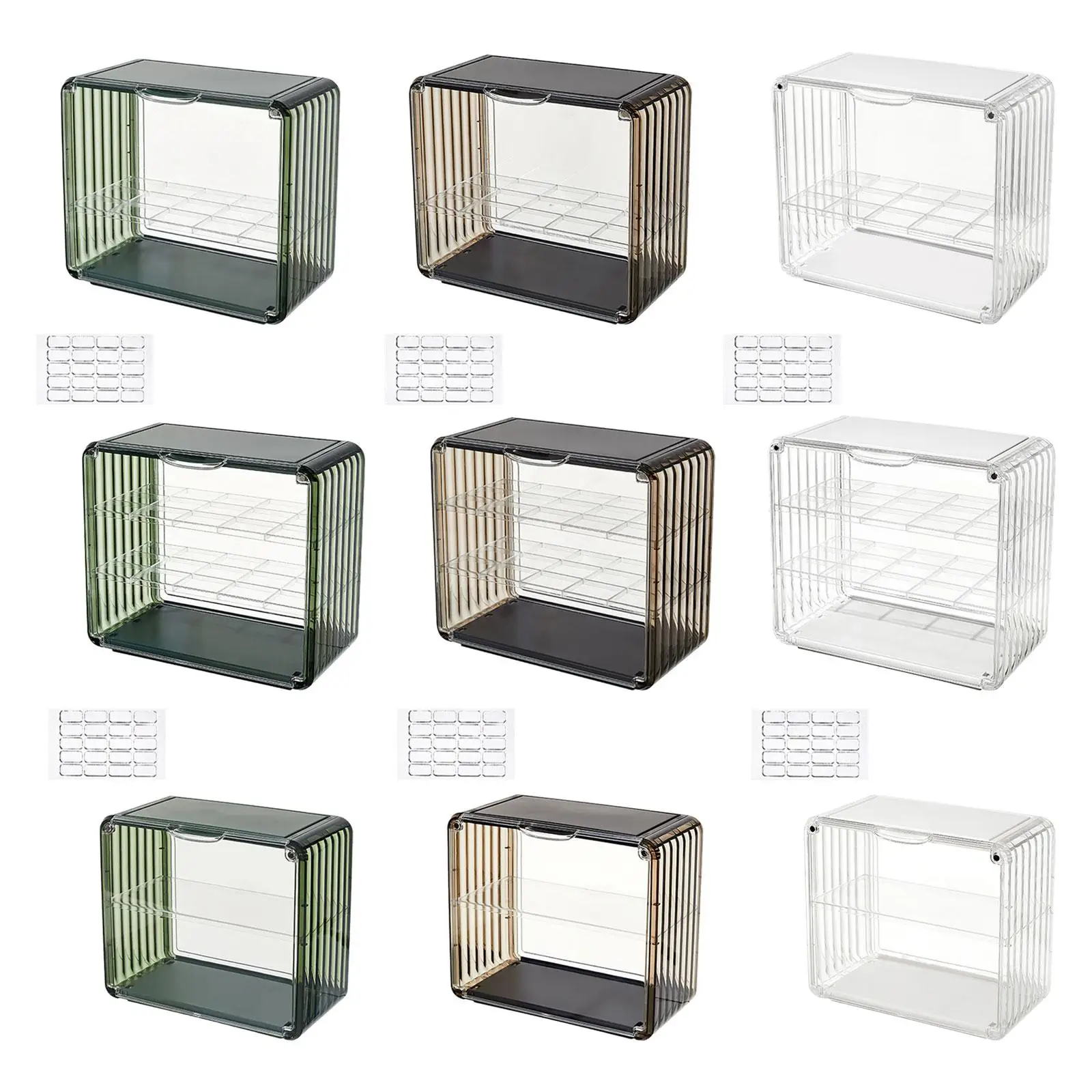 

Acrylic Clear Display Case Stackable Removable Dividers Display Storage Box