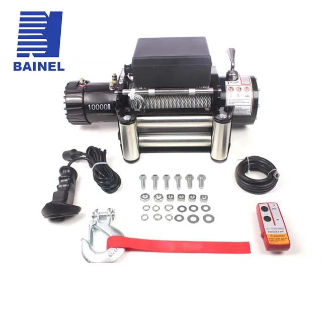 

10000 lbs electric winch with remote control 4*4 suitable 3 stage planetary