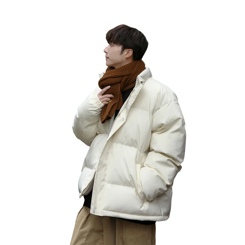 Winter Jacket Men Warm Fashion Black White Thickened Jackets Men Streetwear Korean Loose Thick Short Coat Mens Parker Clothes