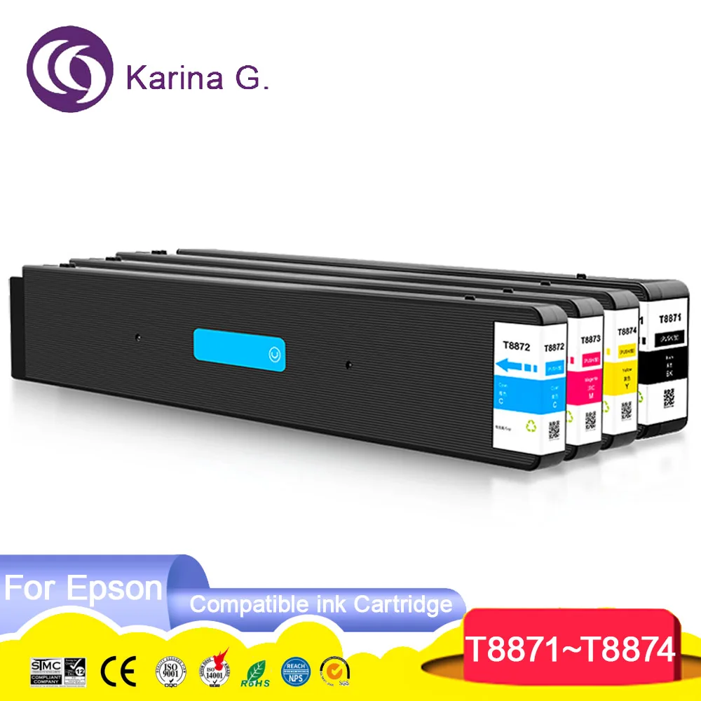 T8871 T8872 T8873 T8874 картридж с пигментными чернилами для принтеров серии Epson WorkForce Enterprise