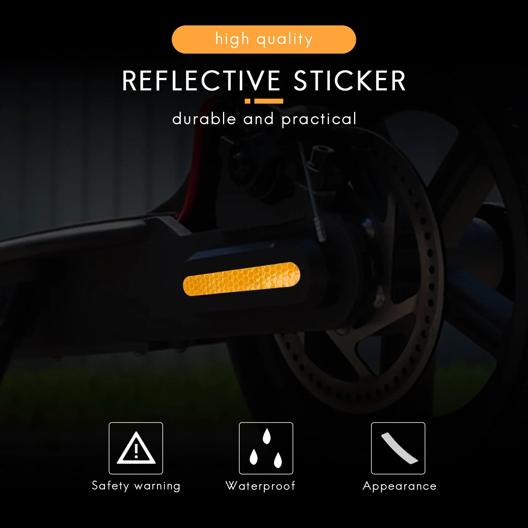 Крышка переднего и заднего колеса защитный корпус светоотражающая наклейка для