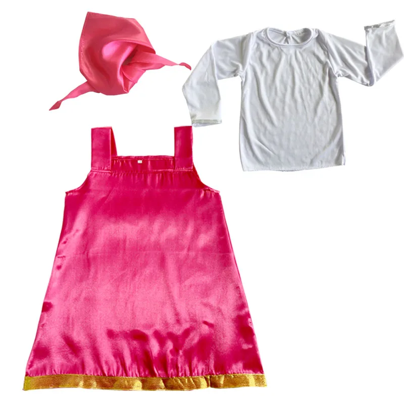 Костюм Маша для косплея на Хэллоуин девочек мультяшный комплект из розовых