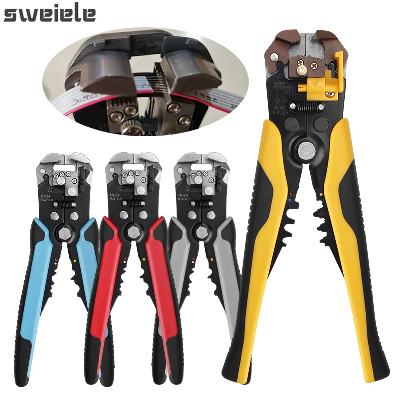 

Crimper Cable Cutter Automatic Wire Stripper Multifunctional Stripping Tools Crimping Pliers Terminal 0.5-6.0mm² tool Kit