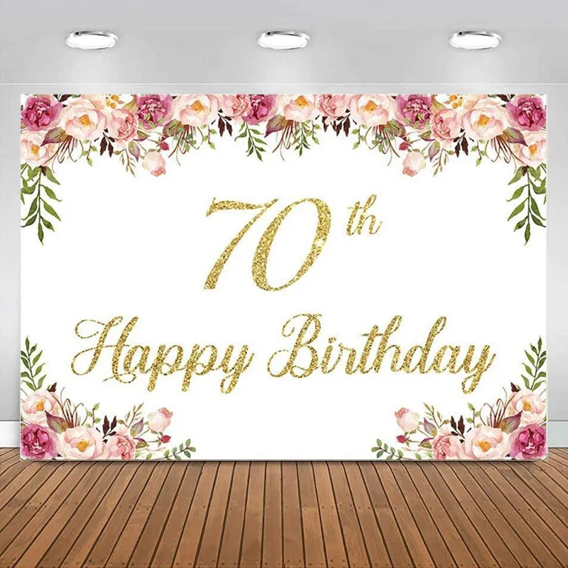 

Фон для фотосъемки с надписью «Happy 70»