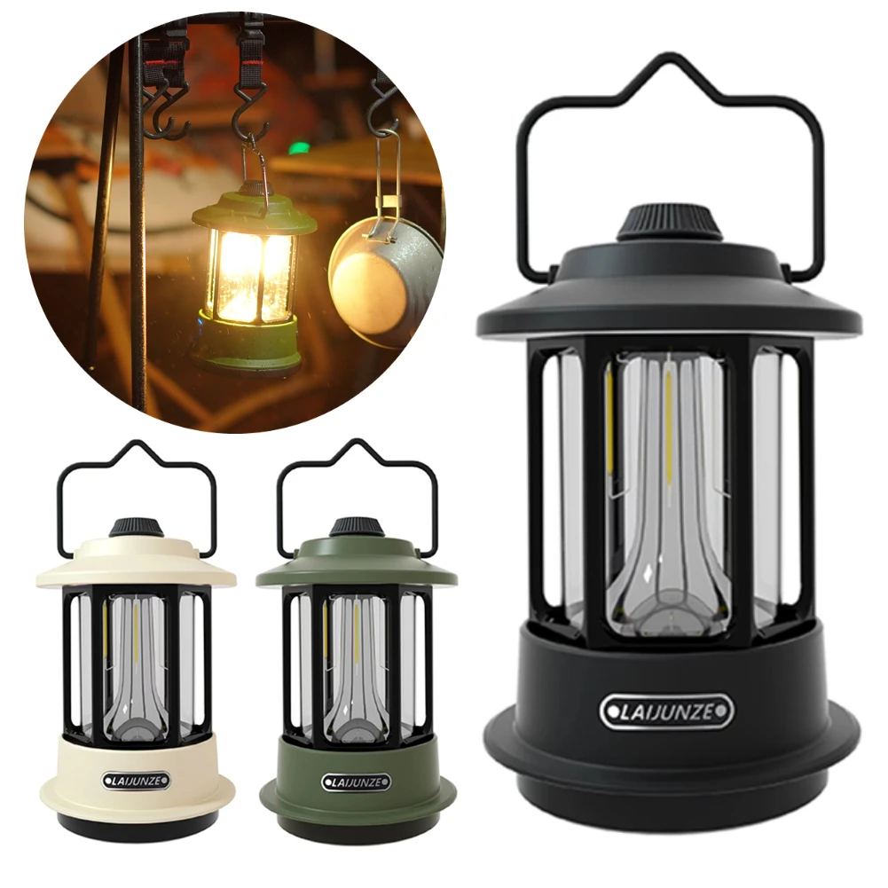 

Emergency Tent Camping Lanterns Retro Lights Portable Lamp Camping Outdoor Lights Rechargeable Lighting Flashlight