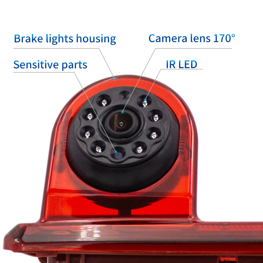 

High Definition Waterproof IR Night Vision Rear View Backup Brake Light Camera for 2014 Opel Vivaro / 2014 Renault Trafic,Third