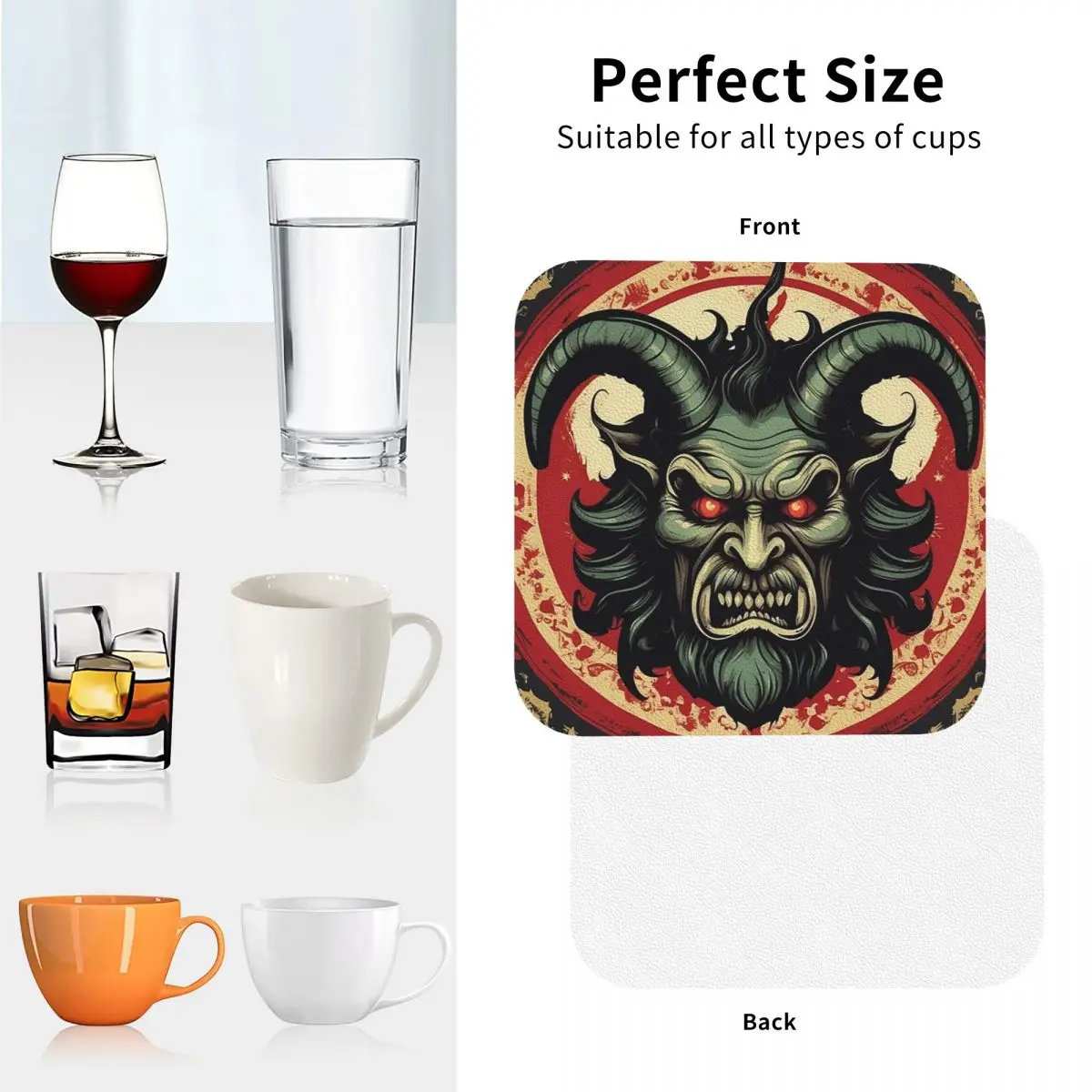 Krampus 3- Holiday Folklore-Krampusnacht Подставки Кухонные салфетки Изоляционные коврики для