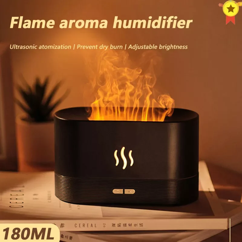 

USB распылитель эфирного масла, имитация пламени, ультразвуковой увлажнитель, домашний ультразвуковой ароматизатор