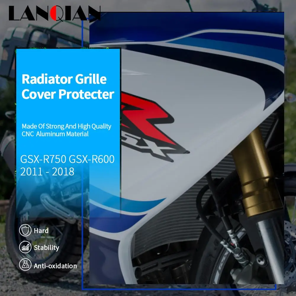 

GSXR750 Motorcycle Accessories Radiator Grille Guard Cover For Suzuki GSX-R750 Radiator Guard Protector 2011-2017 2016 2015 2014