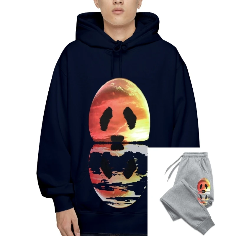 

Sunset Panda Moon Shadow Pullover Men Formal Autumn Pullover Cotton Drawstring University SweaHoody Sweatshirt Hoodie OverFleec