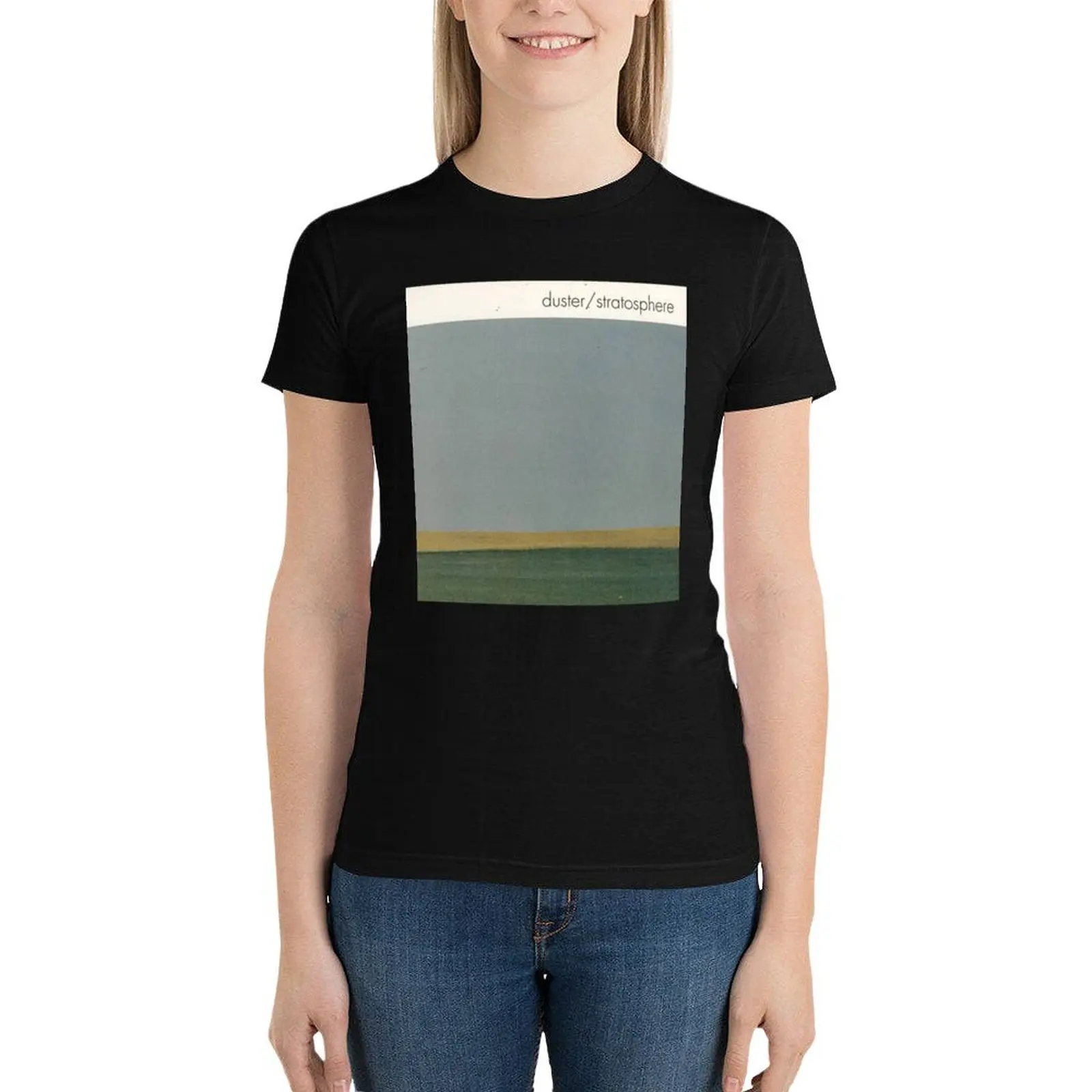 Стратосфера Классическая футболка от пыли Женская винтажная одежда футболки