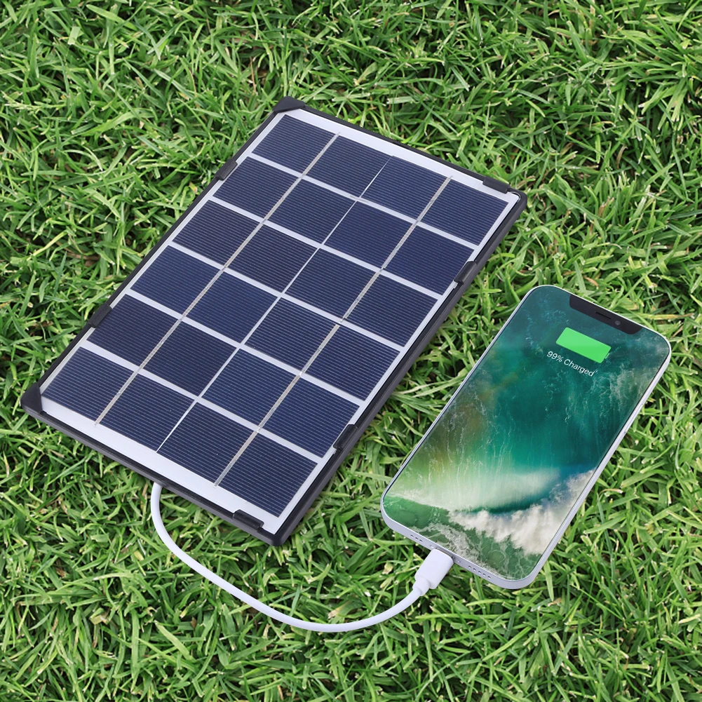 

Portable Cell Charger Camping Accessories Solar Battery Polysilicon Emergency Charging Panel Waterproof for Smart Phone Supplies