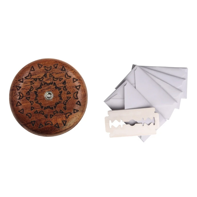 

Деревянный нож для хлеба P82D, нож для бритвы с сумкой для хранения, круглый нож для хлеба, лезвие для теста