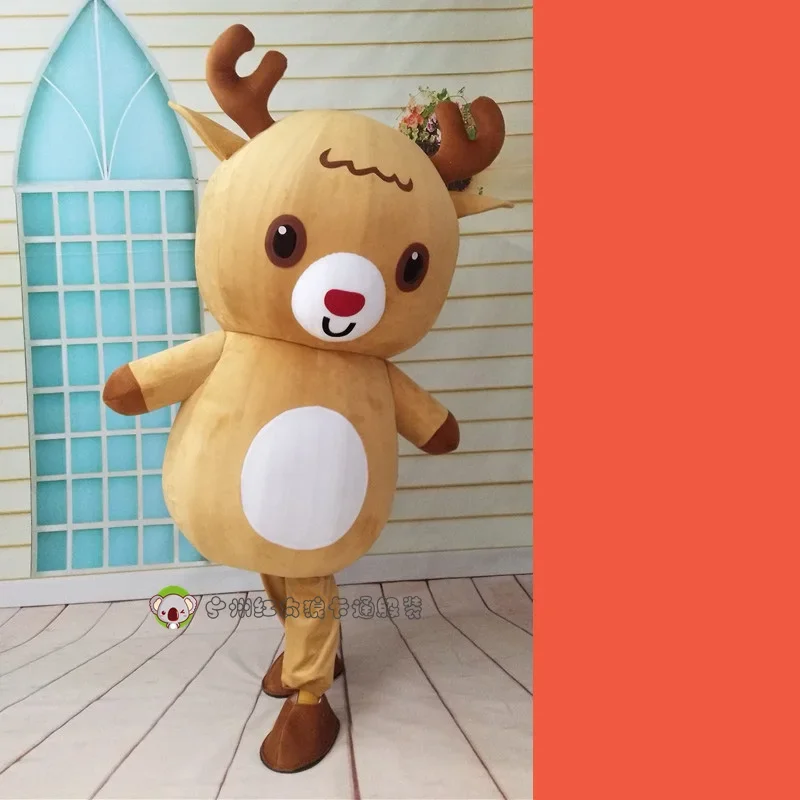 Костюм-талисман лося Deerlet для взрослых карнавал Рождественская вечеринка кукла