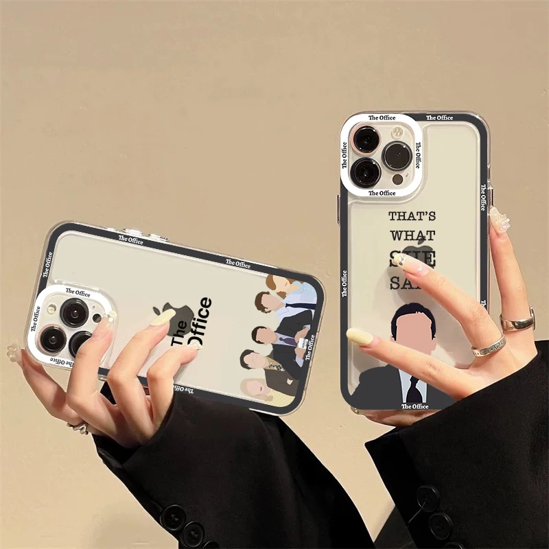 

Michael Scott The Office Phone Case For iPhone 14 13 12 11 Pro Max Mini X Xs XR 6 7 8 Plus SE 2020 Transparent Case