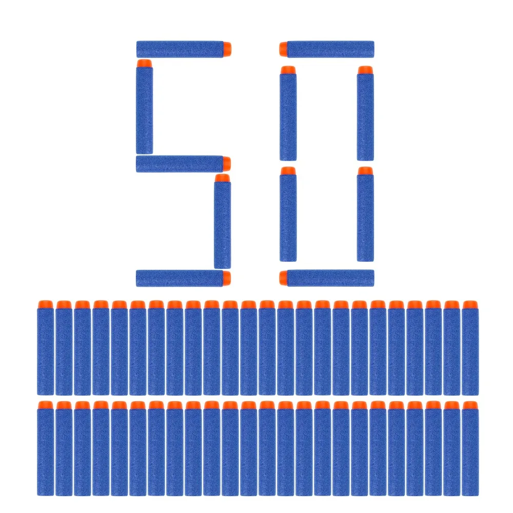 

50 шт., мягкие патроны для Nerf N-strike Elite Series, 7,2 см * 1,3 см
