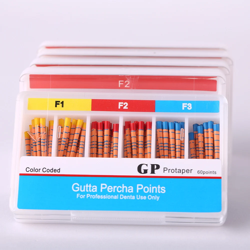 60 шт./кор. стоматологические точки Gutta смешанные 04 06 F конус 15-40 # F1F2F3 Впитывающая