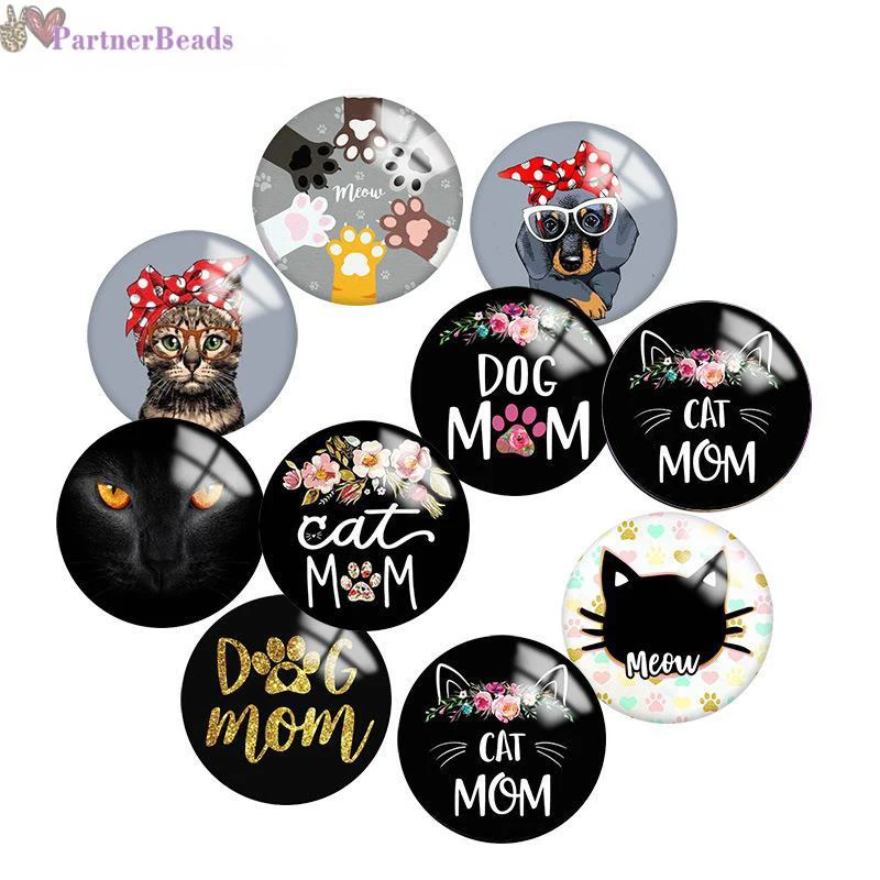 

Cat 12mm/18mm/20mm/25mm/30mm Round Glass Cabochon Flat Back Making Findings P7520