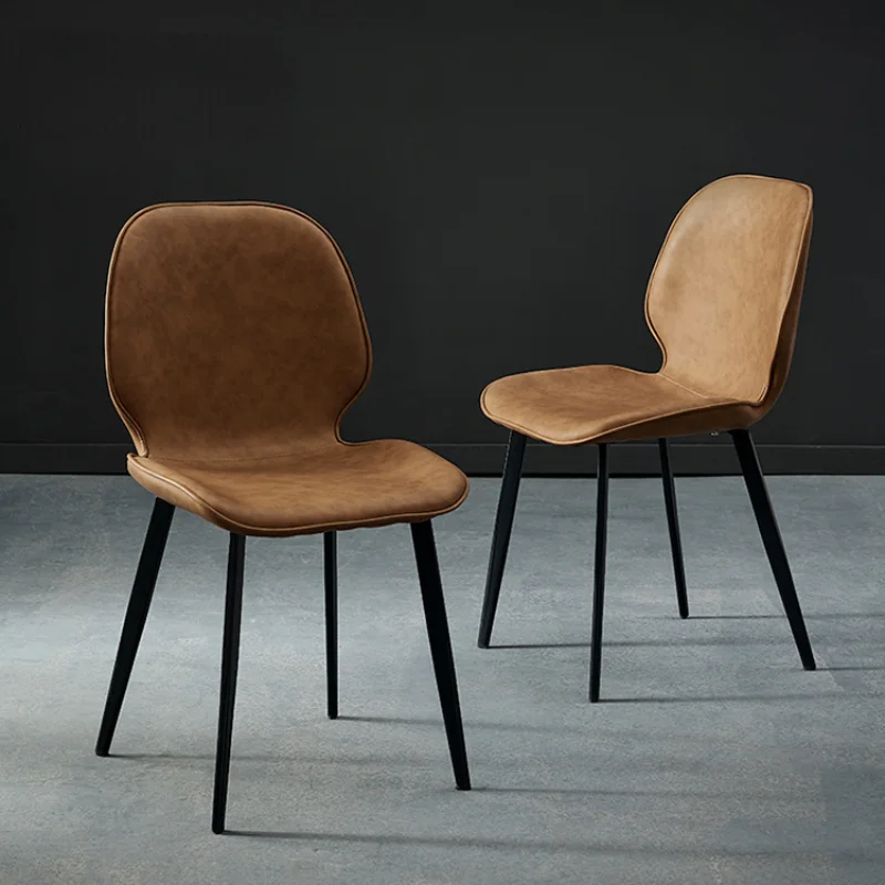 

Portable Designer Dining Chair Cafe Mobiles Leather Nordic Dining Chair Relaxing Dresser Sillas De Comedor Furniture for Home GG