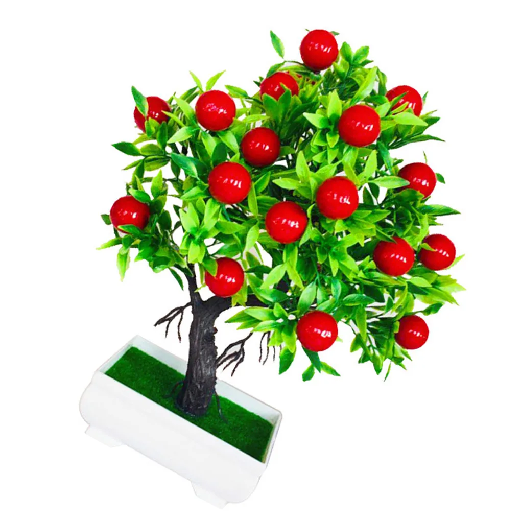 

Artificial Plants Bonsai Small Fruit Tree Potted Bonsai Simulation Decor Artificial Ornaments Greenery Home Decor