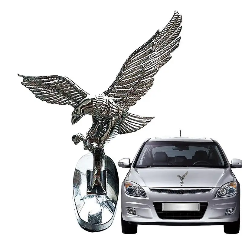 

Eagle Hood Ornament Car Zinc Alloy Hood Decal Ornaments Motorcycles automobile 3D Eagle Shaped Exterior Sticker Accessories