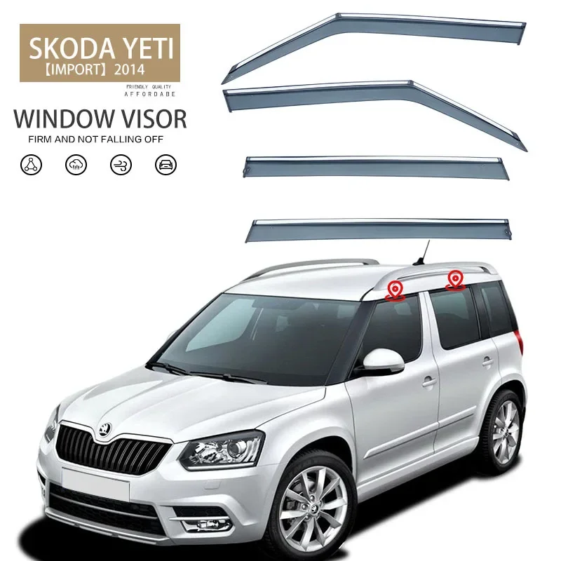 Фото Автомобильный оконный козырек для SKODA YETI 2009-2017, тент, лобовое стекло, боковое окно, козырек от дождя, автоаксессуары, Стайлинг автомобиля №2