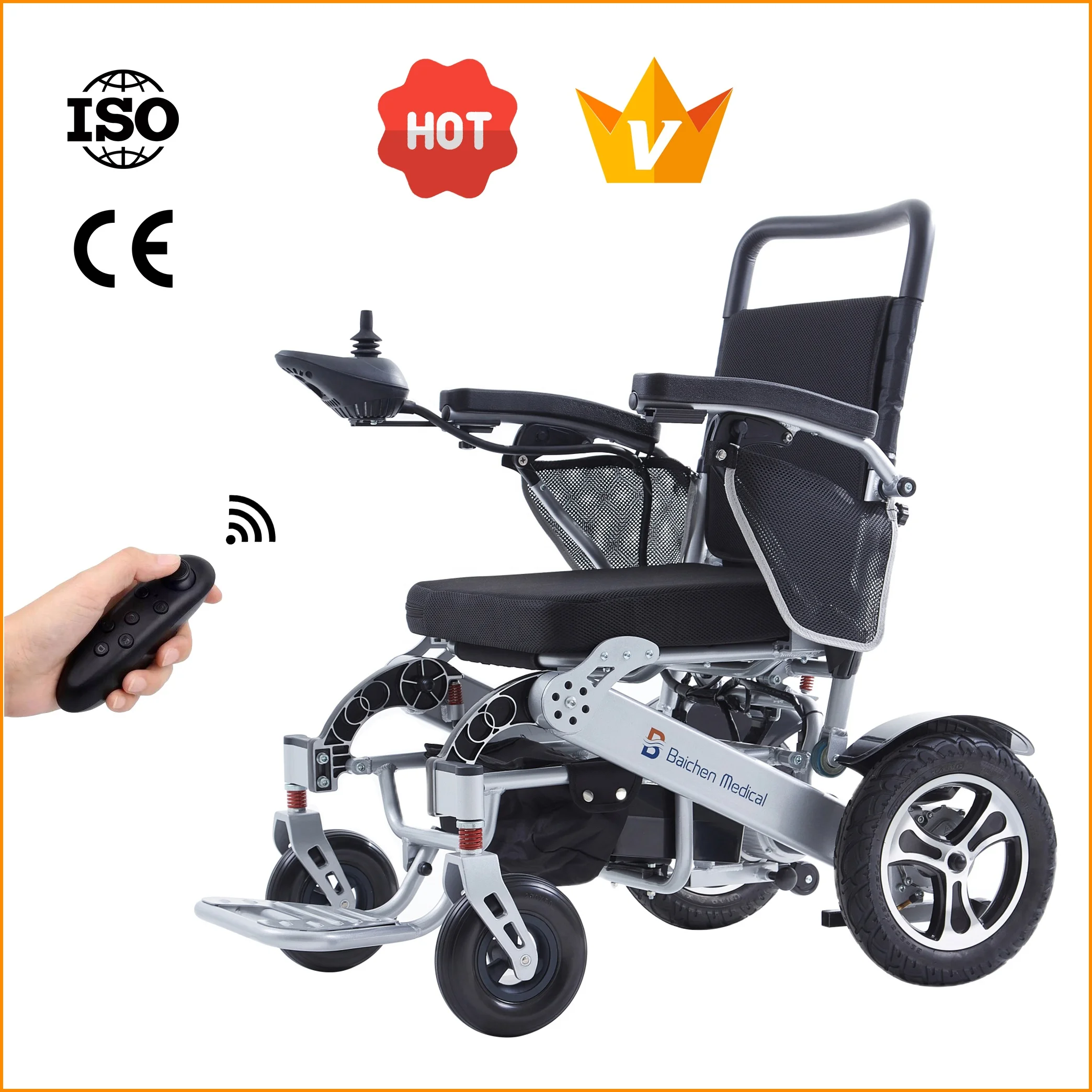 

Amazon hot sales power folding portable cheapest price electric orthopedic wheelchair attachment