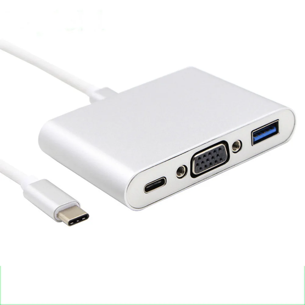 Конвертер KuWFi Type-C в VGA USB3.0 Hub для MacBook Nintendo Samsung S20 Dex Huawei P30 Dock Xiaomi 10 TV со скидкой 80% дешево на