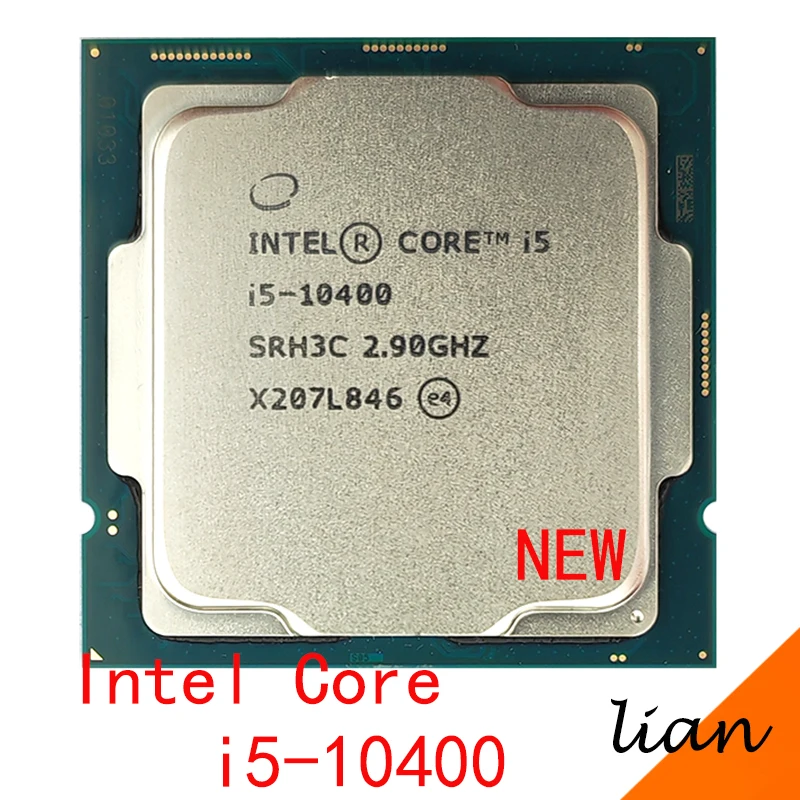 

Intel Core i5-10400 NEW i5 10400 2.9 GHz Six-Core Twelve-Thread CPU Processor L2=1.5M L3=12M 65W LGA 1200 new but no fan