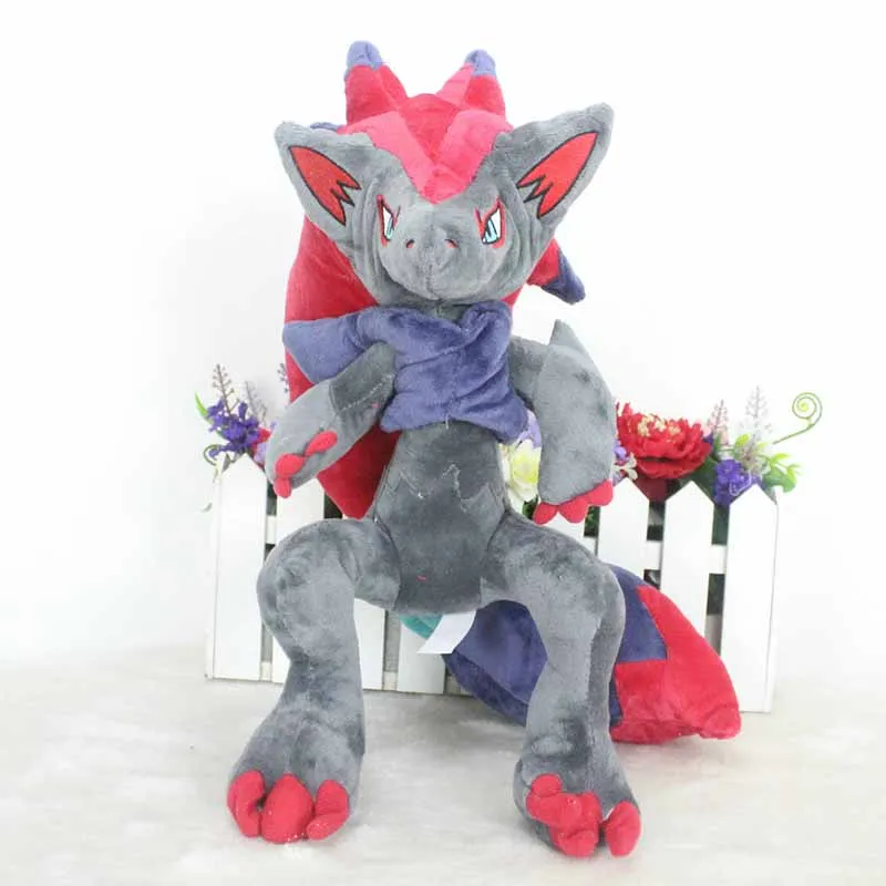 

30cm TAKARA TOMY Pokémon Zoroark Plush Toy Soft Animal Fox Doll For Children Halloween Gift