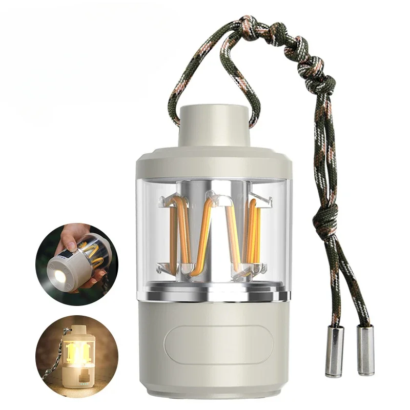 

New Outdoor Camping Light LED Warm White Charging Mobile Camping Tent Light Home Emergency Work Light