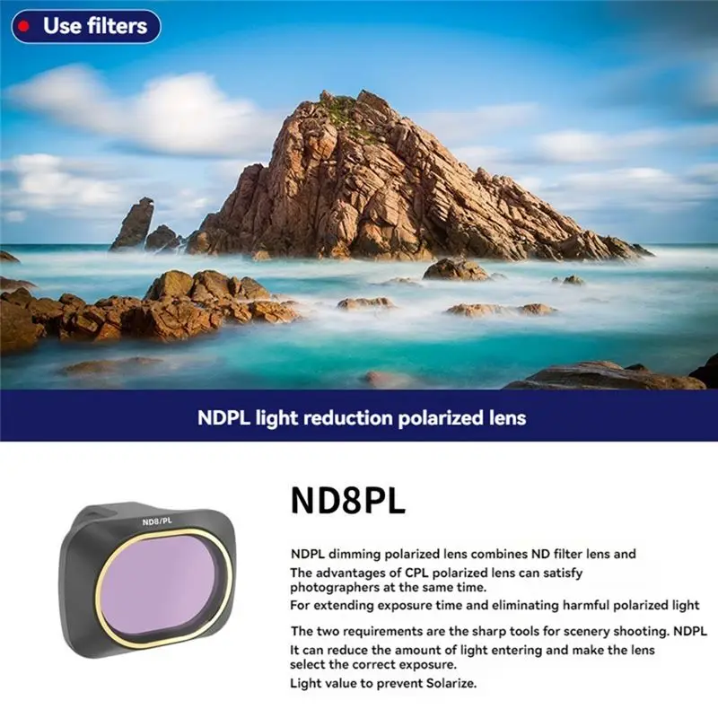 Фильтр для дронов HFES для DJI Mini 12SE2 SE4K, набор фильтров NDPL для дронов, аксессуары для серии DJI Mini (art.: 3920dc66eb770) - 3920dc66eb770