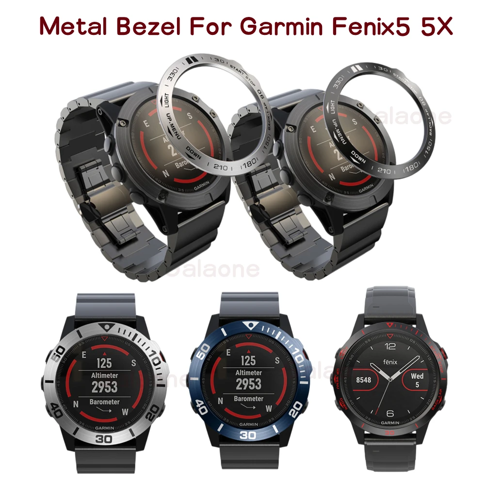 Garmin 22 26mm Protection Ring For Fenix 5X 5 Plus Watch Dial Cove Ring Styling Case Metal Sapphire Bezel