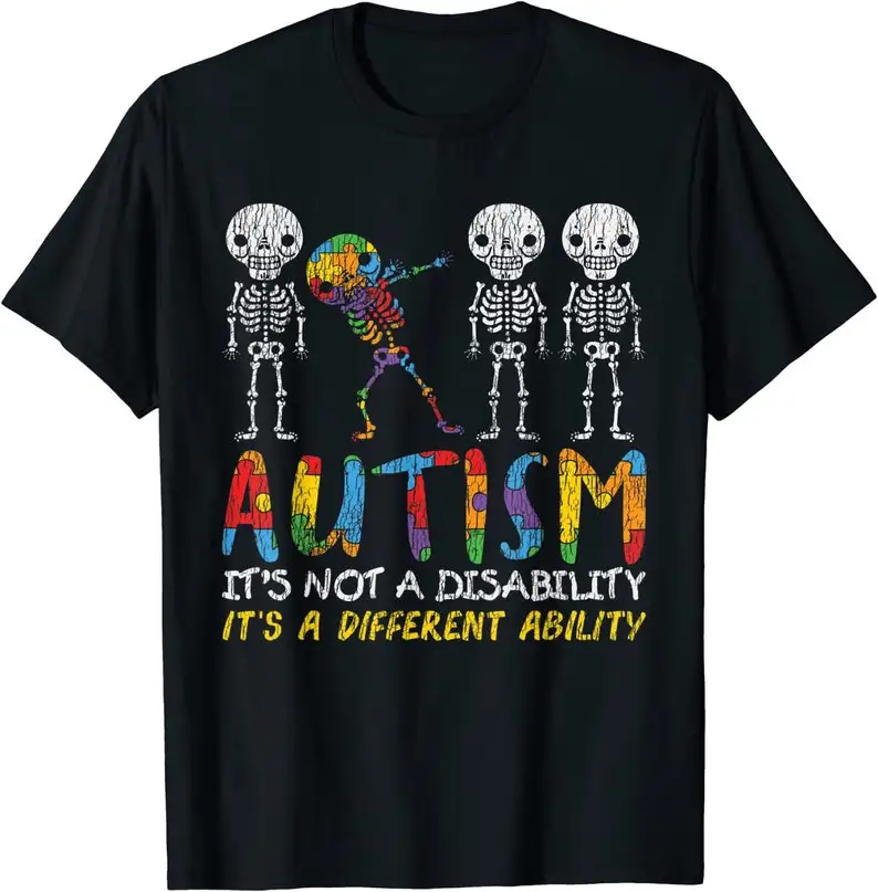 

Autism Awerness - Skeleton Dabbing Autistic Kids Awareness T-Shirt