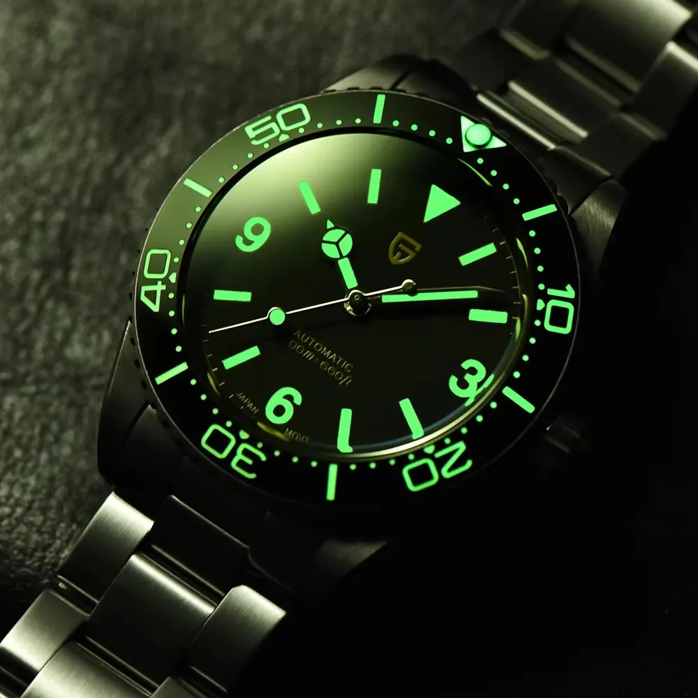 PAGANI DESIGN 2024 Роскошные мужские часы NH35 20 Bar Ретро автоматические для мужчин