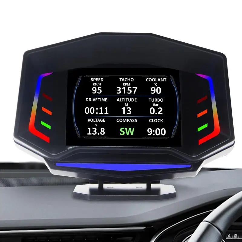 

Car Head Up Display Windshield HUD Head Up Display Obd2 Gauge Display Digital GPS Speedometer With Speedup Test Brake Test